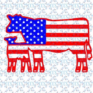 Download Patriotic Cow SVG, Farm Cow, Cow gift