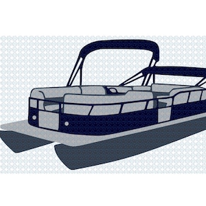 Download Pontoon Boot SVG/ Seeleben Bootfahren/ Angeln