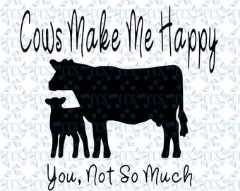 Funny Cow SVG, Farm Livestock, Country Shirt Design (Digital Download)