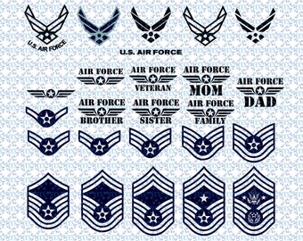 Download Air Force Family SVG / ASAF ranks / Logos