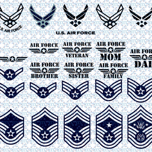 Download Air Force Family SVG / ASAF Ranks / Logos - Etsy