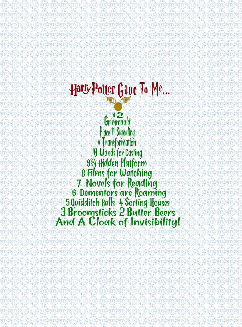 Free SVG Harry Potter Christmas Svg 6936+ File for DIY T-shirt, Mug