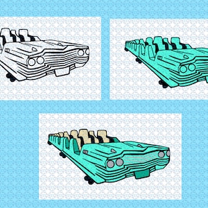 Download / Rollercoaster svg /Rock N Roll /Theme park ride