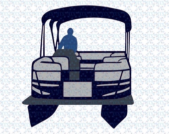 Download Pontoon boat SVG/ Lake life boating/ Fishing