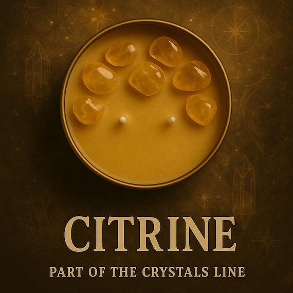 Citrine Crystal Candle