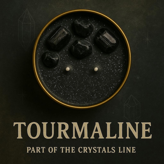 Tourmaline Crystal Candle