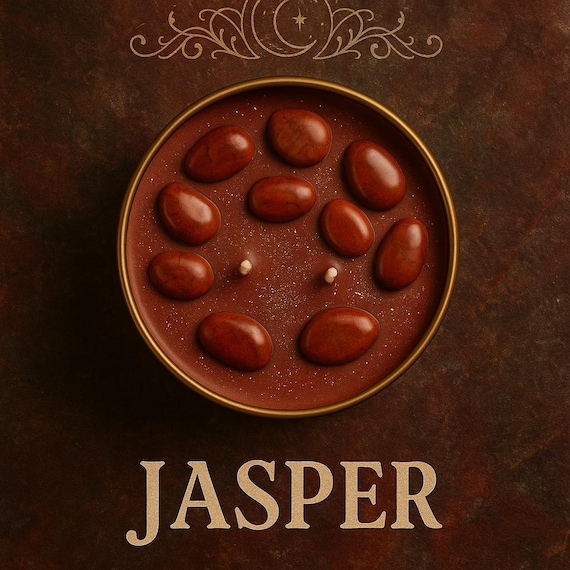 Jasper Crystal Candle