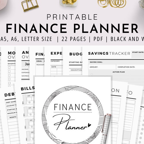 Finance Planner Printable Instant Download A4 A5 US | Etsy