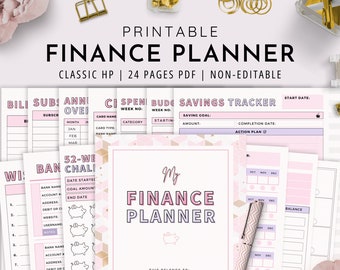 Budget Planner Printable, Finance Tracker, Finance Planner, Printable Budget, Budget Planner, Printable Budget Planner, Classic HP