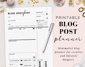 A4, Blog Post Planner Printable, Blogger Planner, Blogging Planner, Printable Blogging Worksheet, PDF