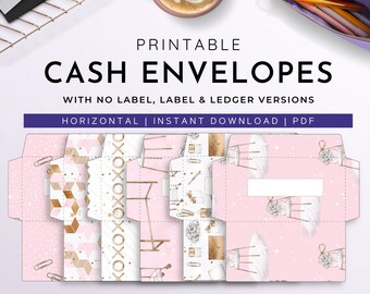 Druckbare Bargeld Umschläge Set von 6, Girl Boss Edition, Budget Umschläge, Geld Umschläge, Sofort Download