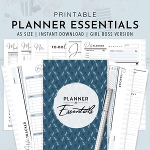 A5, Planer Essentials, Planer Bundle, Dagsplanerare, Veckoplanerare, Planer Kit, Utskrivbara Planerare | Direktnedladdning
