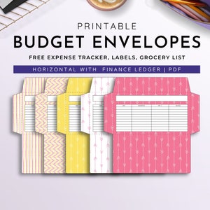 Cash Envelopes Set of 5, Aztec Patterns, Budget Envelopes Printable, Instant Download