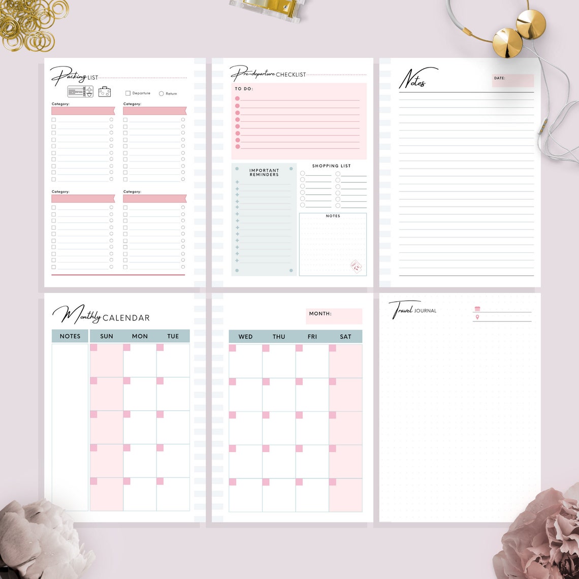 A5 Travel Planner Printable Travel Planner Trip Planner - Etsy