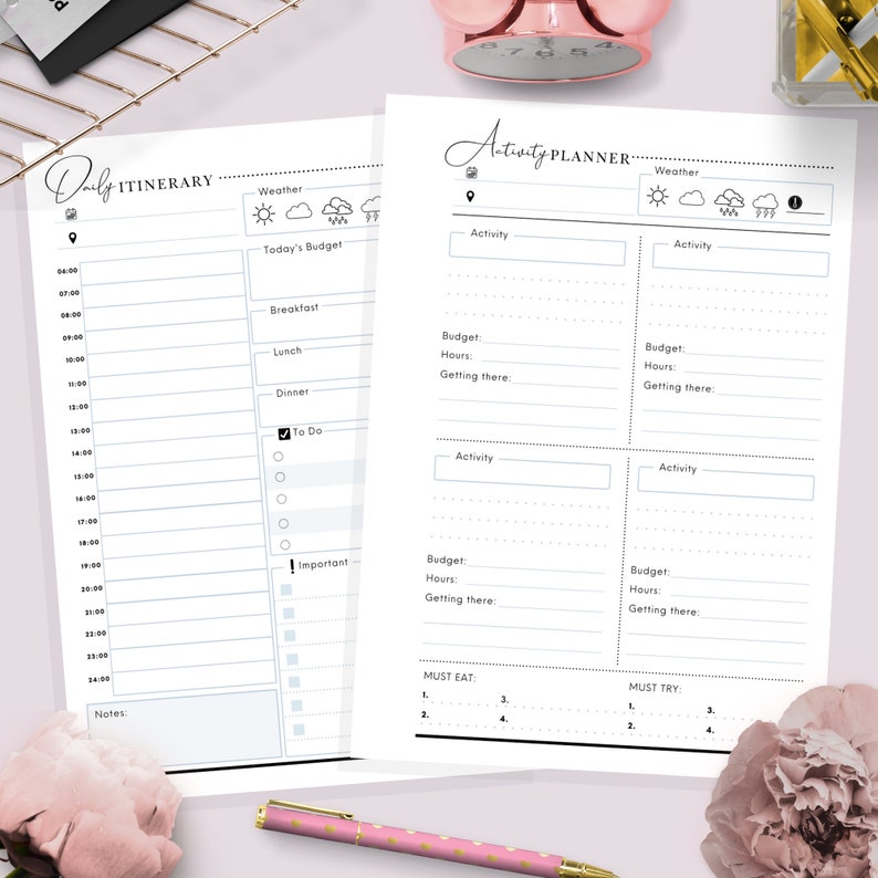 A5, Travel Planner, Printable Travel Planner, Vacation Planner, Trip ...