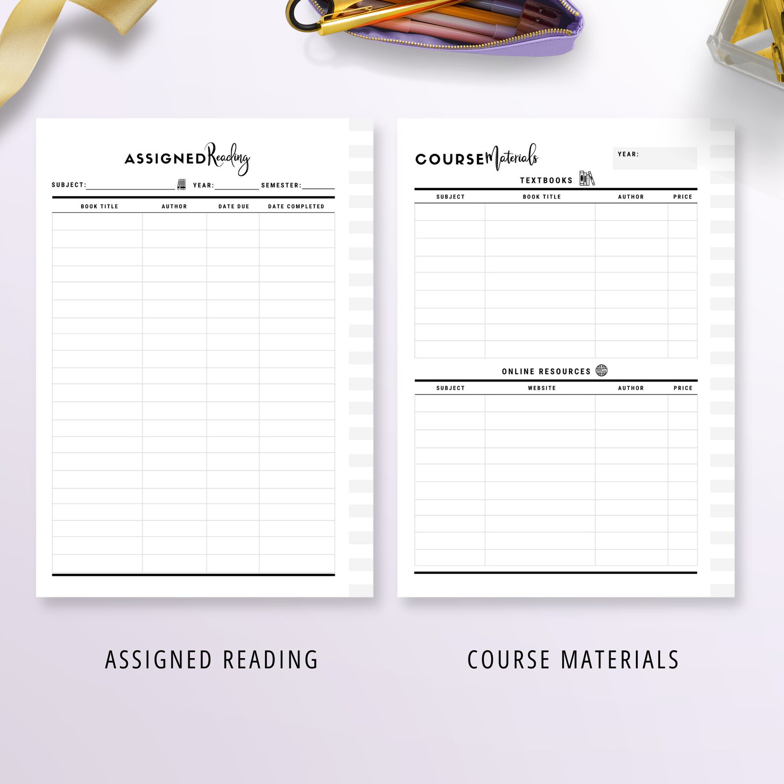 A5 Student Planner Printable Study Planner School Planner - Etsy