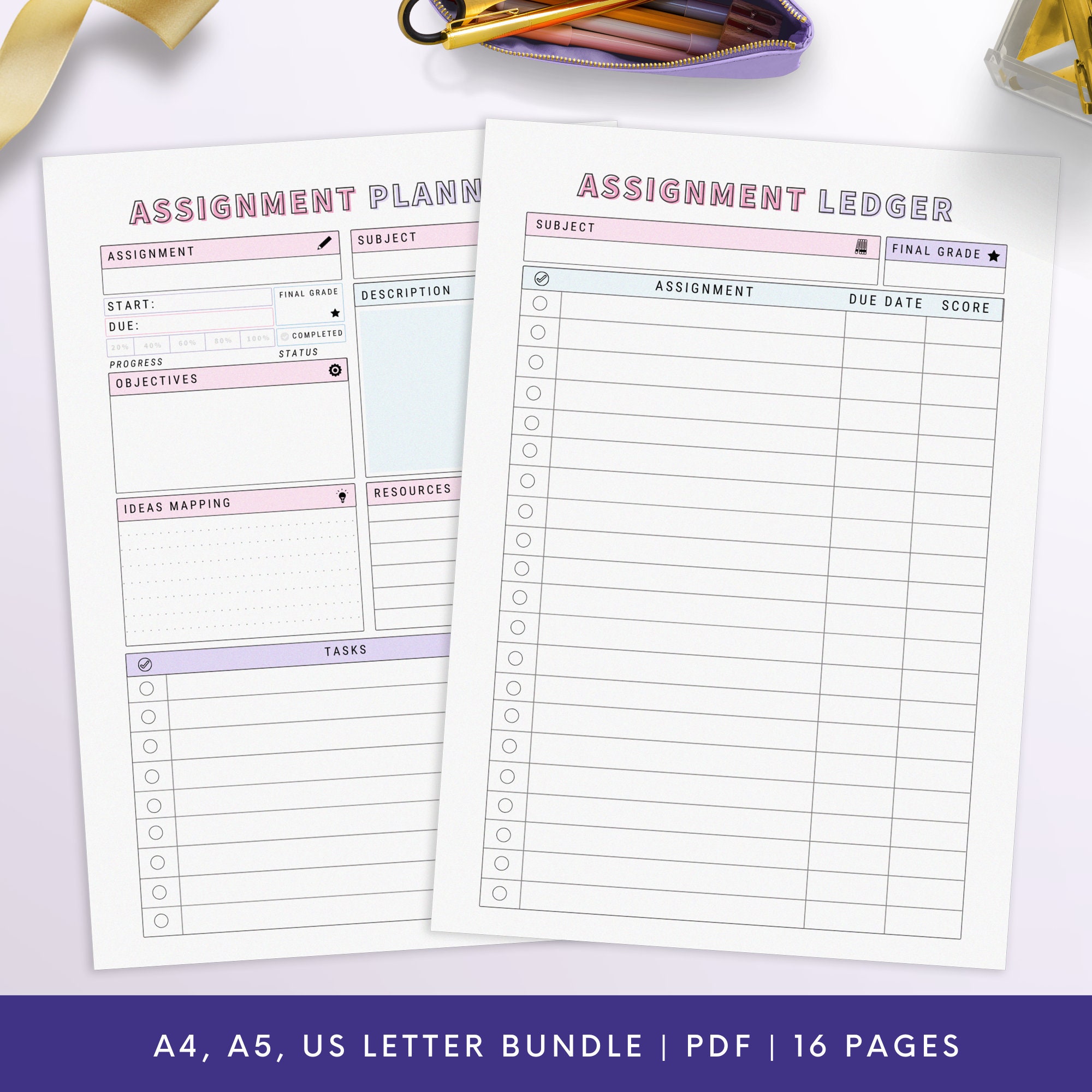 Student Planner Printable , Study Planner, School Planner, College ...