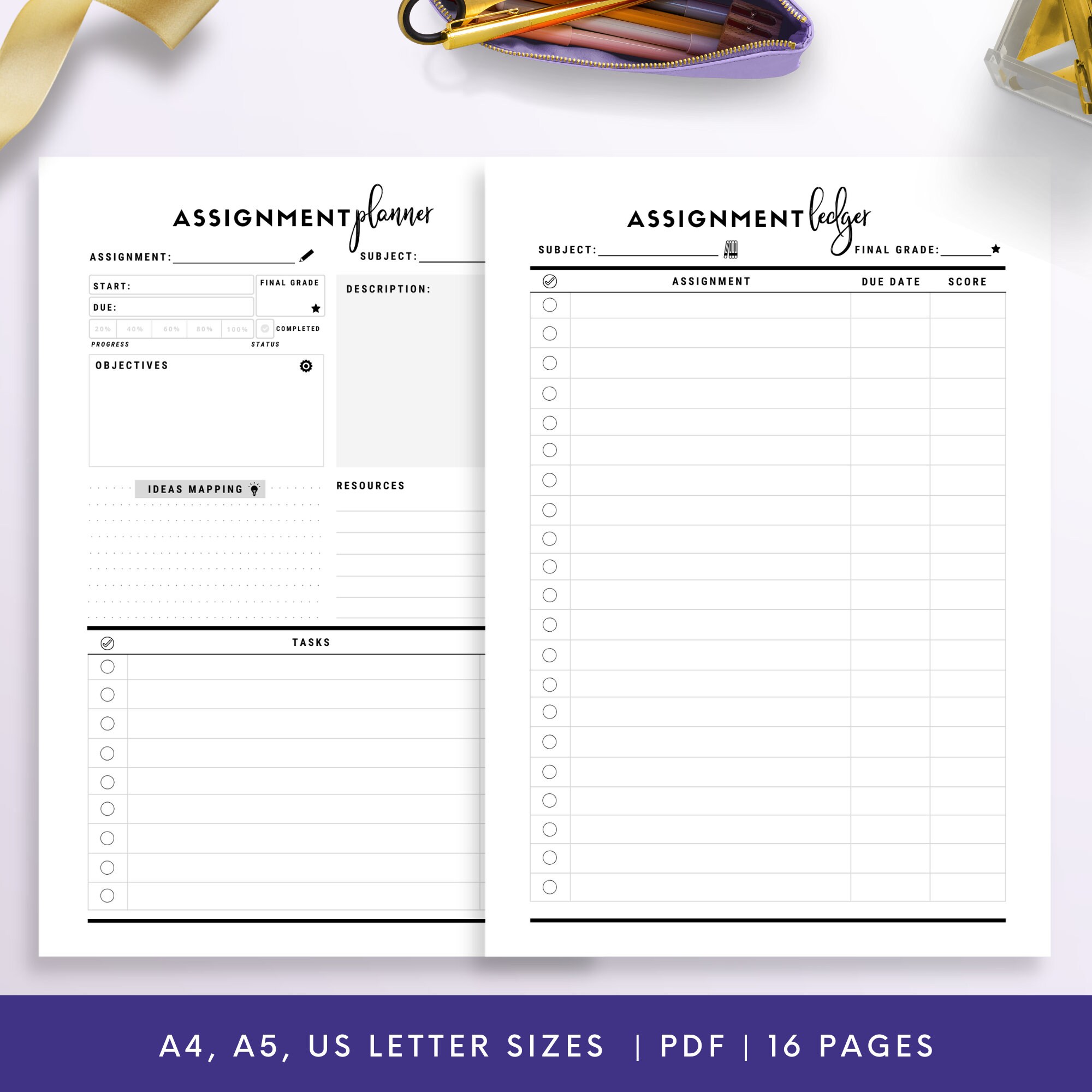 Student Planner Printable Study Planner School Planner - Etsy