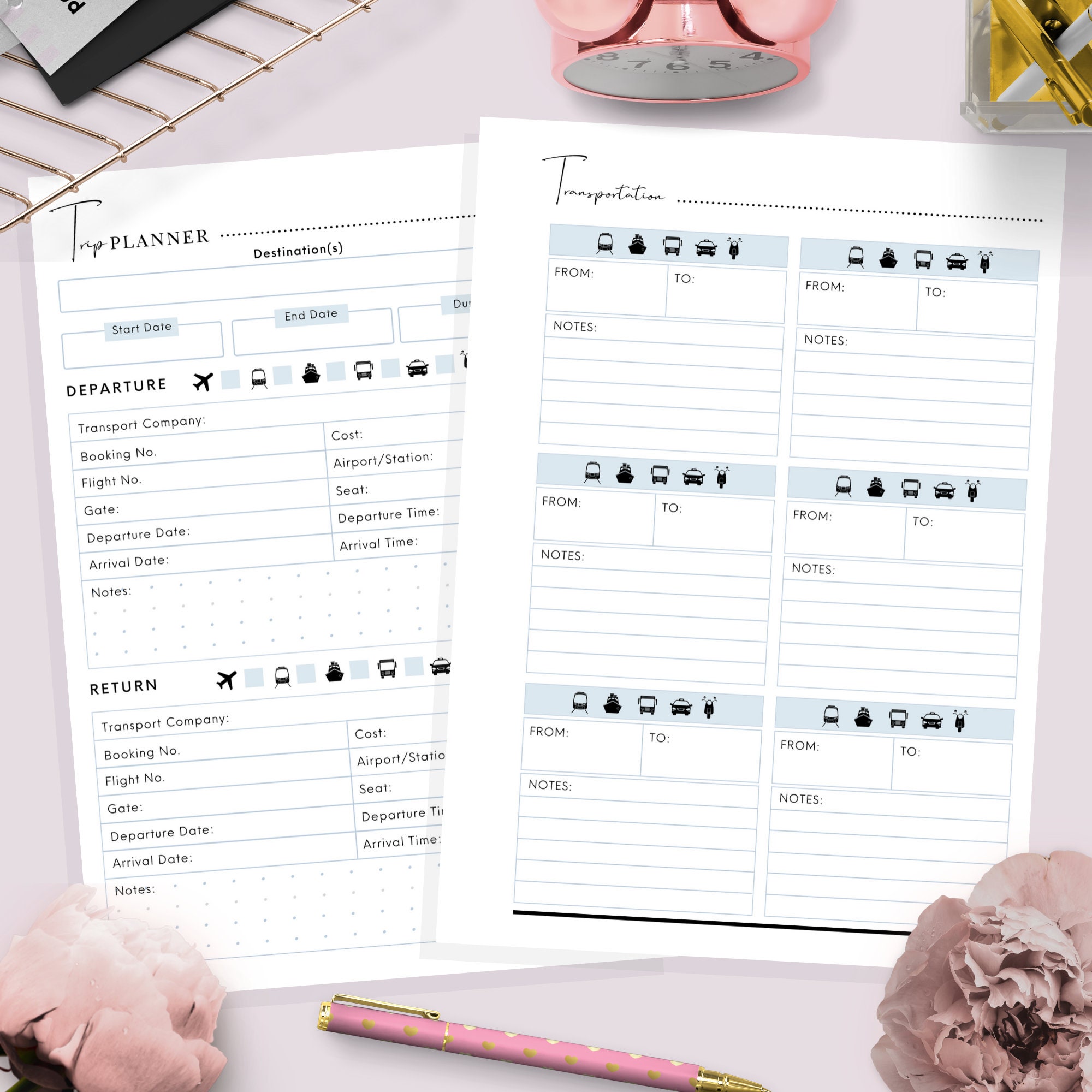 A5, Travel Planner, Printable Travel Planner, Vacation Planner, Trip ...