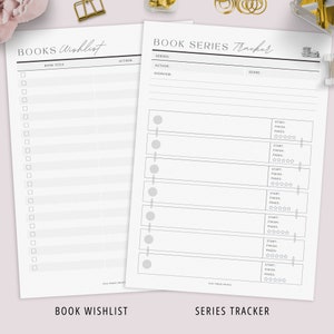 Printable Reading Journal, Book Tracker, Reading Planner, Book Review Journal, Bookshelf, A4, A5, US Letter, Downloadable Planner image 4