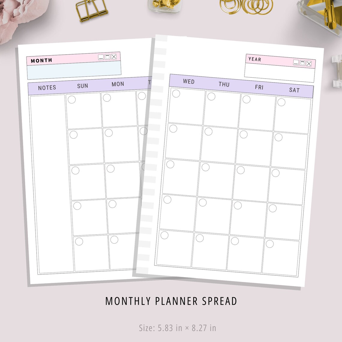 A5, Student Planner Printable , Study Planner, School Planner, College ...