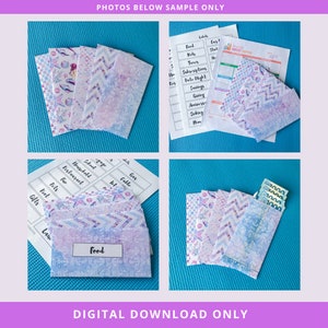 Printable Cash Envelopes Set of 5 Mermaid Pack Budget Envelopes image 3