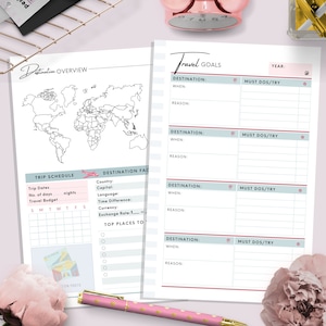Travel Planner, Half Letter, Printable Travel Planner , Trip Planner ...