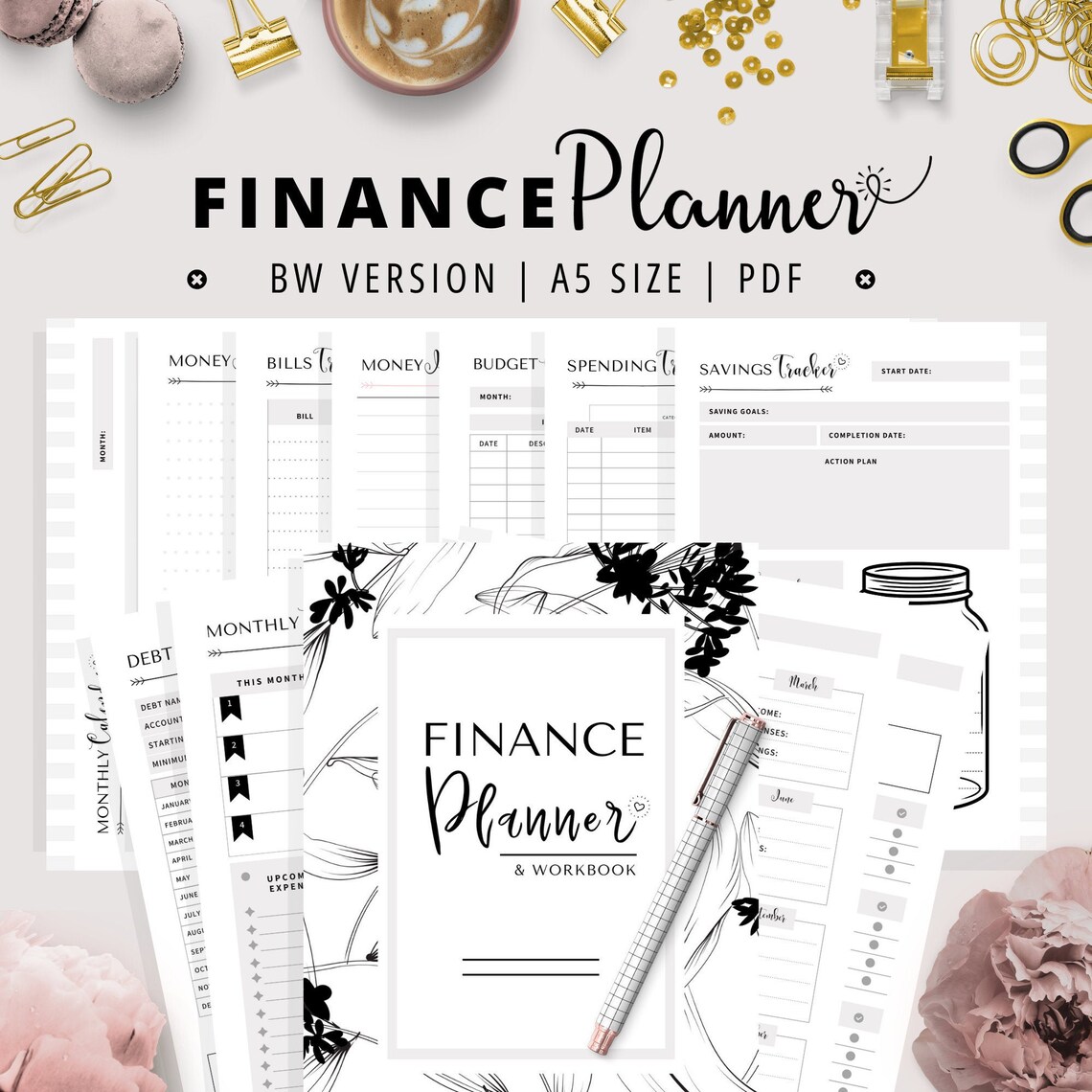 A5 Printable Finance Planner Budgeting Planner Budget - Etsy