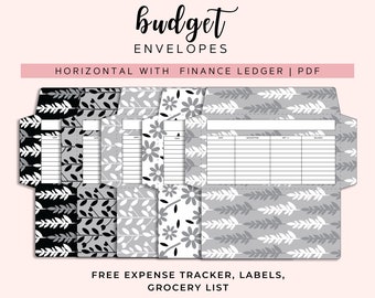 Printable Cash Envelopes Set of 5 Floral Patterns Budget | Etsy