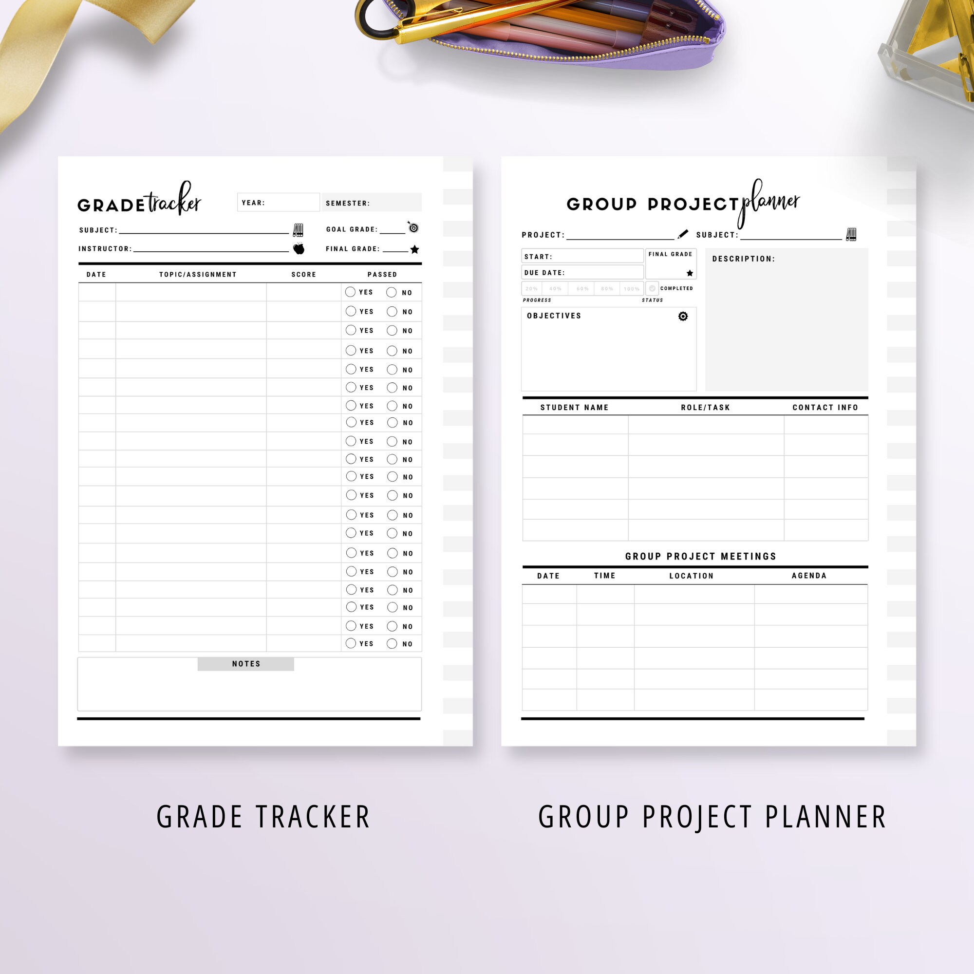 A5, Student Planner Printable , Study Planner, School Planner, College ...