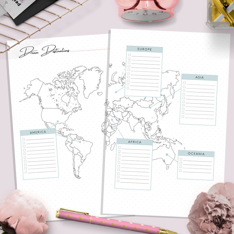 Travel Planner, Half Letter, Printable Travel Planner , Trip Planner ...