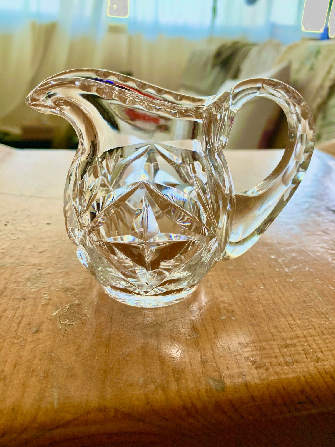 Vintage GORHAM Small Cut CrystalGlass Creamer Pitcher made Etsy