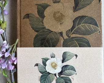 Quaderno vintage con copertina rigida a tema floreale, ideale come regalo, con copertina stampata a caldo e carta da 120 g/m².