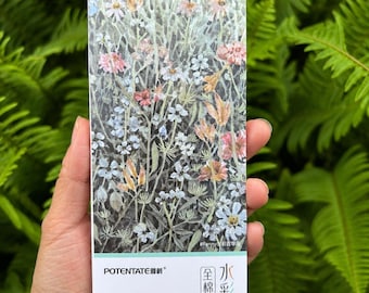 Pocket Watercolor Sketchbook – 100% Cotton 140lbs Hot Press POTENTATE Travel Journal, Pocket Sketchbook