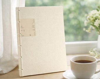 Slim Minimalist A5 Journal, Handmade Traditional Thread Bound Notebook, Thoughtful Gift