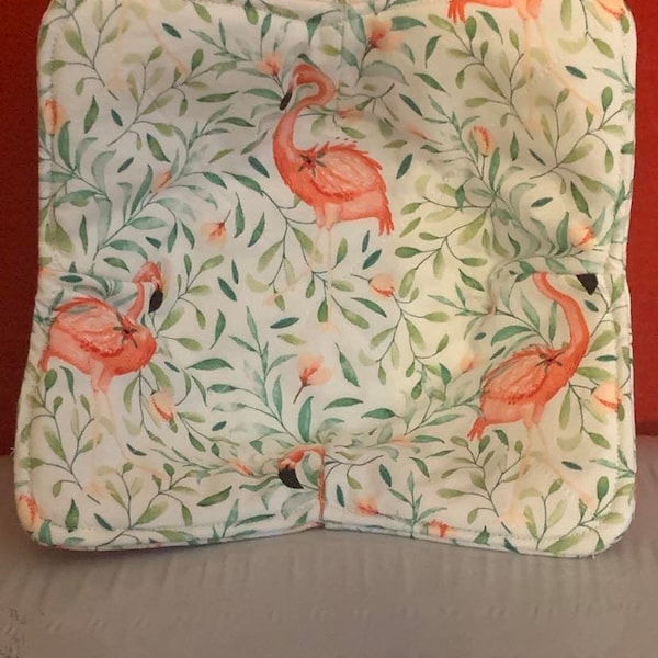 Flamingo Bowl Cozy, 100% Cotton, Microwaveable