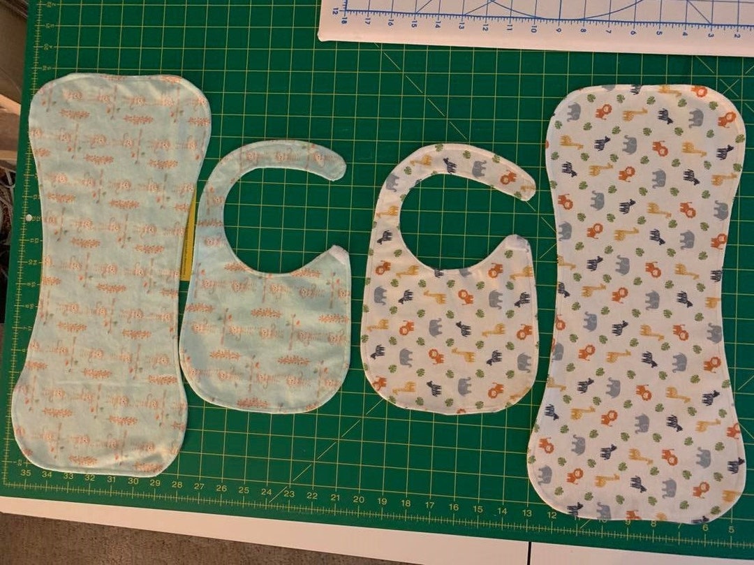 Matching Baby Burp Cloth and Bib Set Etsy