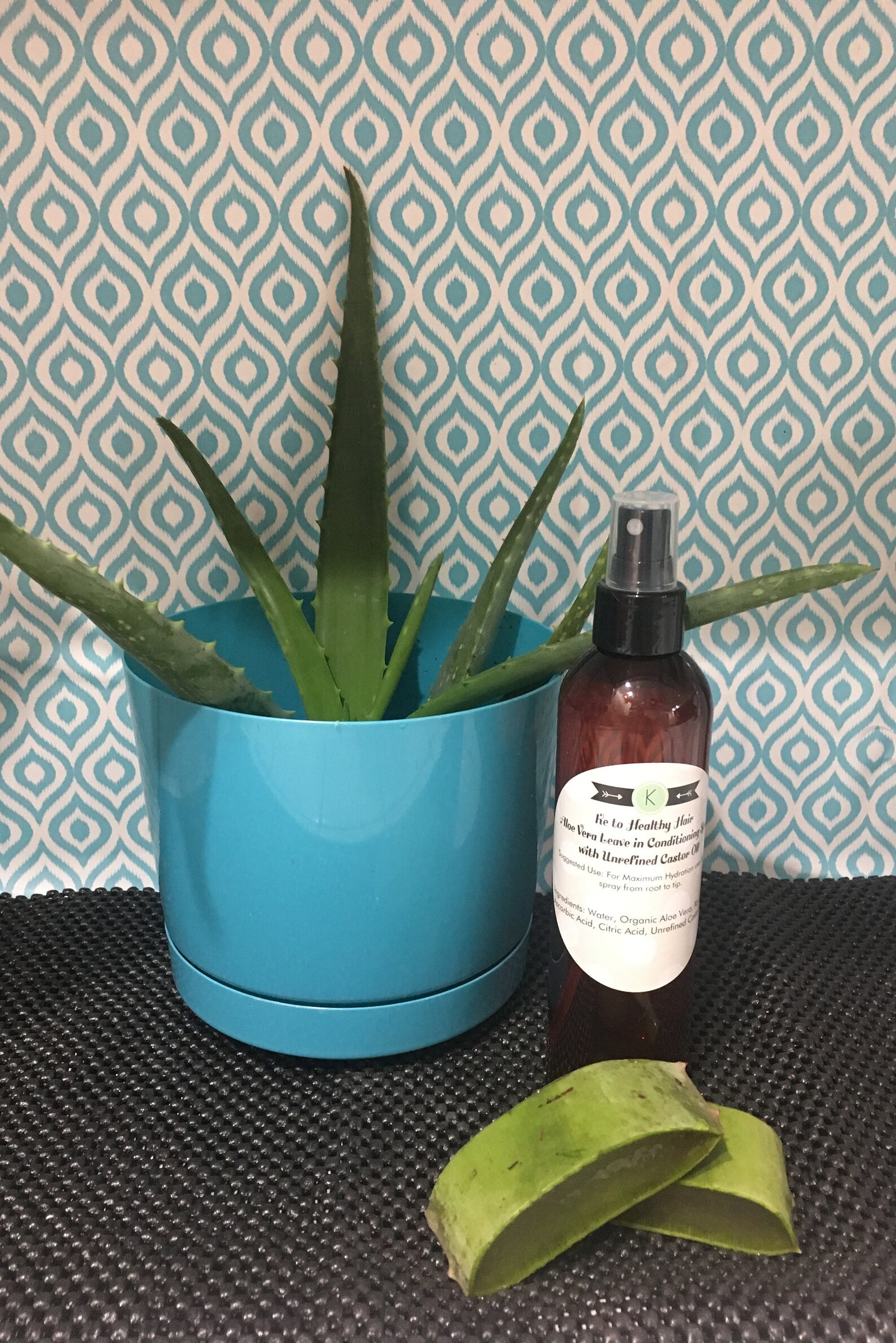 Aloe Vera Leave in Conditioning Spray With Unrefined Castor Oil Etsy