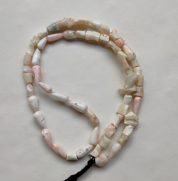 16 Inches Strand 100% Natural Japanese , White & Orange Coral Rough Shape Beads, AA+ Quality Coral Beads 9x7/3x4 MM Rough Beads V146