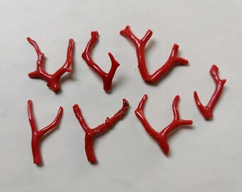 Branche De Corail Rouge Naturel Poli Italien - 3,25 Carats - Pierre Précieuse - Neuf