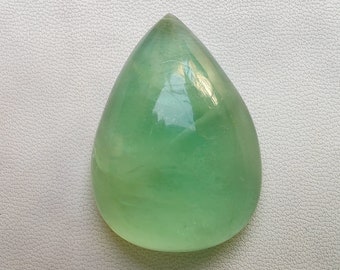 AAA+ Quality Green Fluorite Cabochon Gemstone 91Cts Size 36X26 MM Natural Fluorite Gemstone Pear Shape Fluorite Loose Gemstone  L175