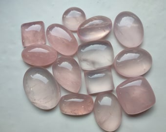 Natural rose quartz AA Quality gemstone Rose quartz cabochon Amazing pink color stone Mix shape gemstone X111