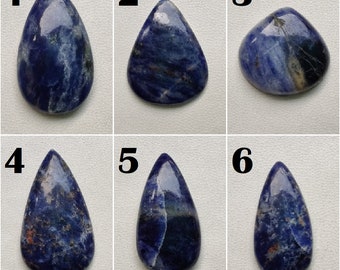 Wunderschönes passendes Sodalith Cabochon Paar, AAA Qualität Blau Sodalith Edelstein Paar, DIY Schmuckherstellung Stein Ohrringe Paar, Heilkristall