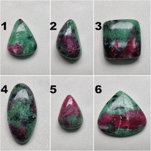 Amazing Natural Ruby Zoisite Cabochon, Semi Precious Ruby Zoisite Gemstone, Handmade Ruby Zoisite Loose Stone For Jewelry making
