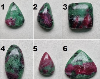 Incrível cabochão natural de rubi zoisite, pedra preciosa semipreciosa de rubi zoisite, pedra solta artesanal de rubi zoisite para fazer joias