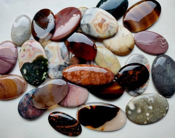 Natural Mix Jasper Gemstone cabochon lot , flat back cabochon, Oval shape Jasper cabochon lot wholesale X119