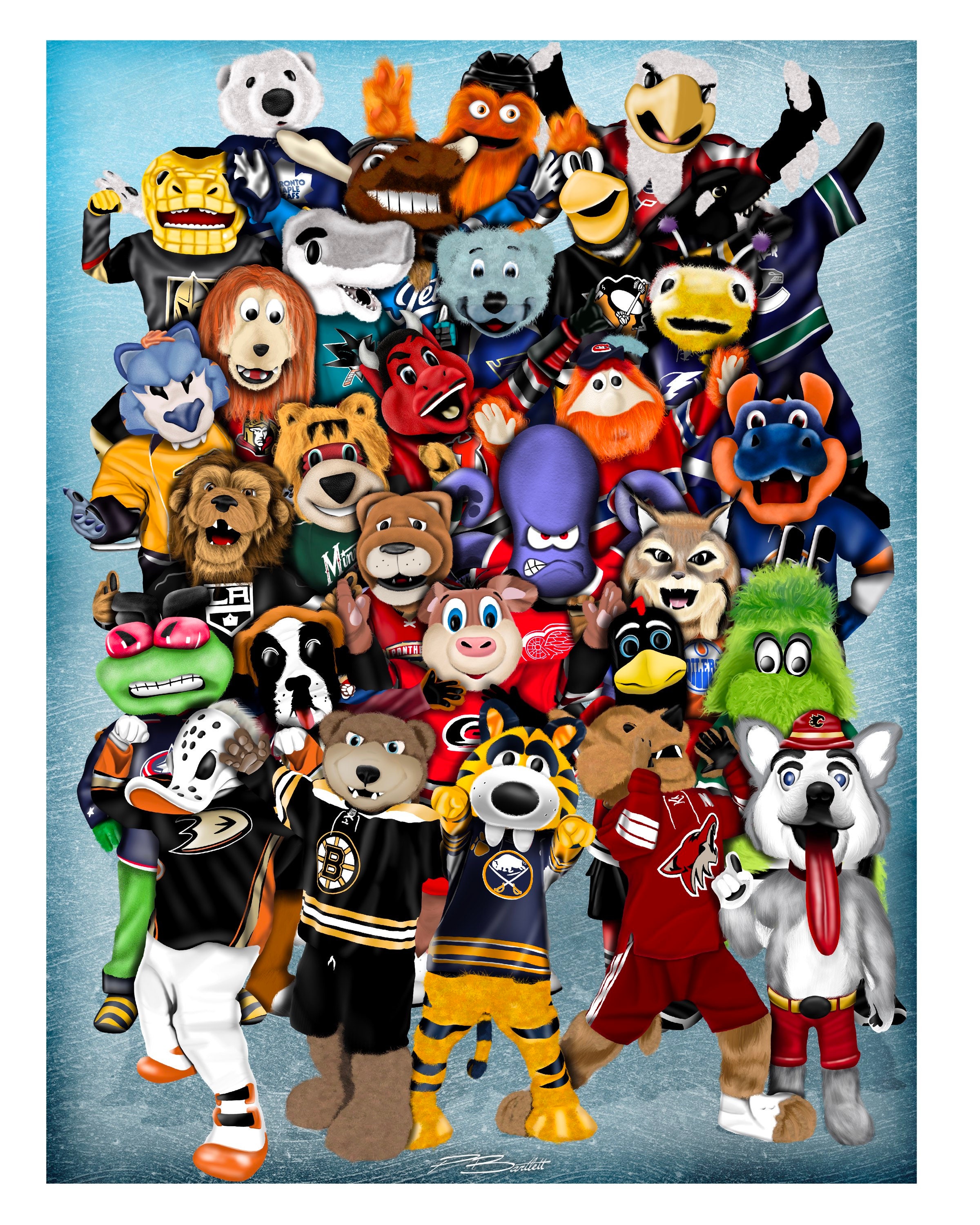 Nhl Mascots Etsy