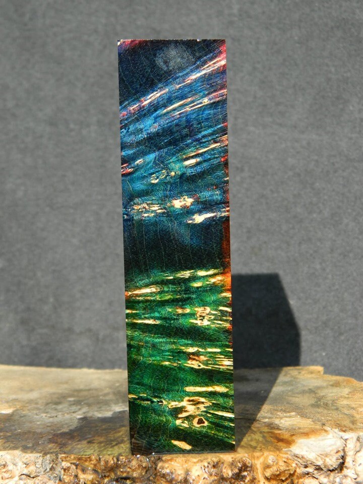 Stabilized Maple Burl Wood Knife Scales Block Etsy