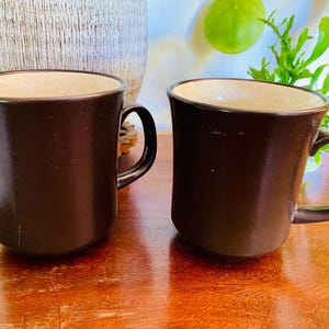 Pair of Mikasa retro coffee mugs.