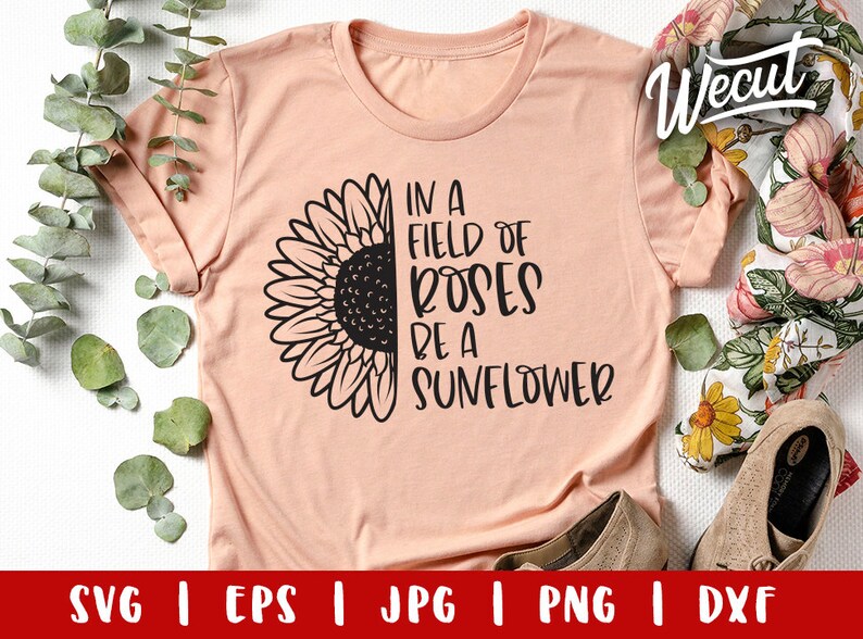 Sunflower SVG files for Cricut / In a field of Roses be a ...